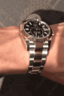 rolex sir gif|guy flexing rolex gif.